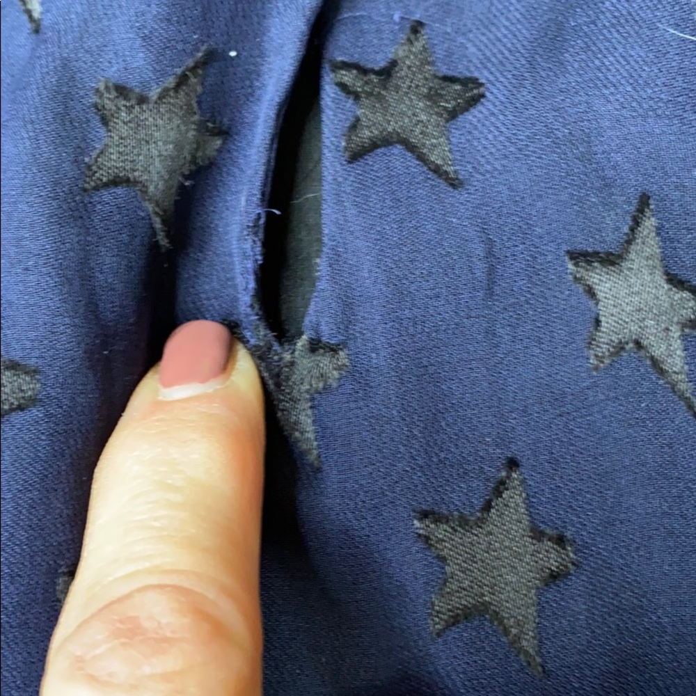 Diane von Furstenberg navy silk peasant blouse - Picture 13 of 13